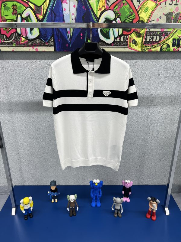 Prada Beyaz Triko Polo Yaka